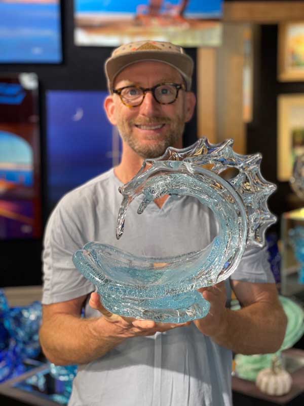 Large Turquoise Wave David Wight Ocean Blue Galleries