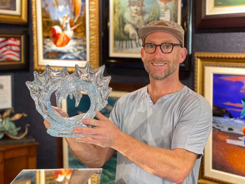 Waterdance Champange Wave David Wight Ocean Blue Galleries