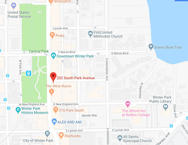 Directions to Ocean Blue Galleries Winter Park