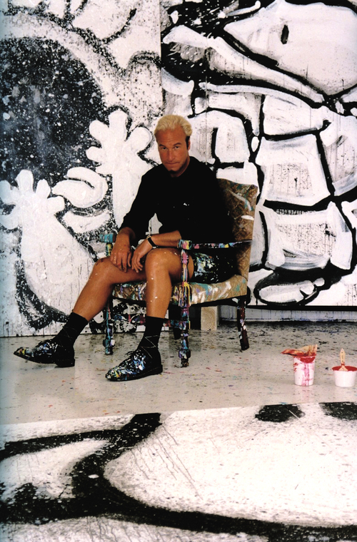 Artist Tom Everheart in his studio