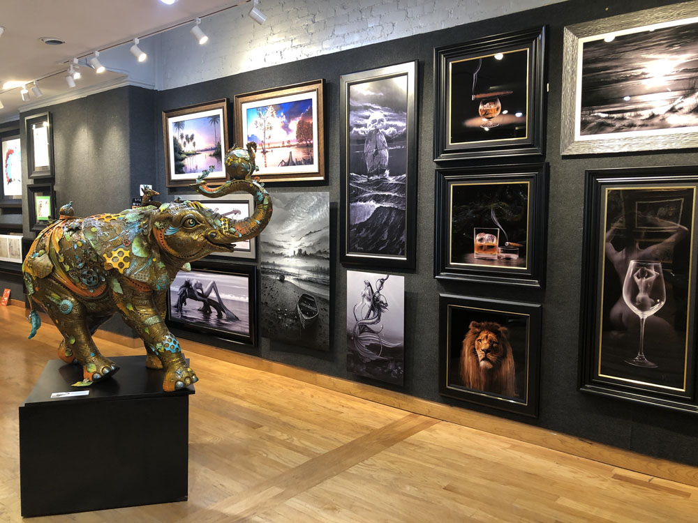 Ocean Blue Galleries Winter Park Art Gallery - Featuring Nano Lopez Life Size Bobby and Stephen Muldoon