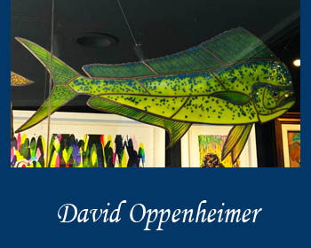 David Oppenheimer glass art at Ocean Blue Galleries