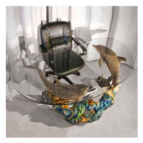 Dolphin Consciousness desk by Wyland – bronze sculpture Dolphin Consciousness desk by Wyland - bronze sculpture
