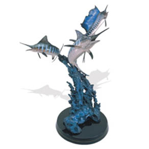 Grand Slam by Wyland - medium size bronze sculpture