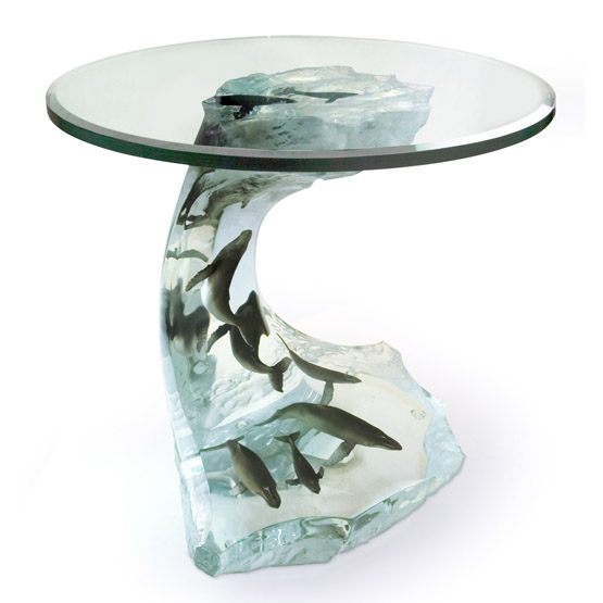 Humpback Wave Table – Wyland Lucites Humpback Wave Table - Wyland Lucites