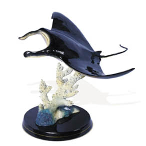 Manta Flight by Wyland - medium size bronze sculpture