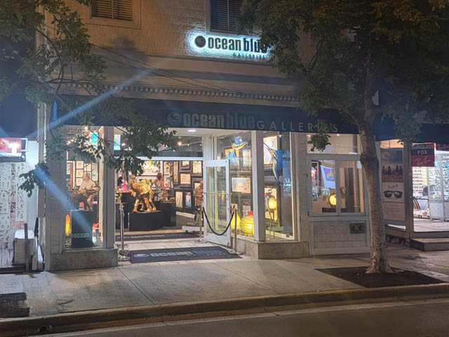 Ocean Blue Galleries - Visit our Art Gallery in Key West in the evening