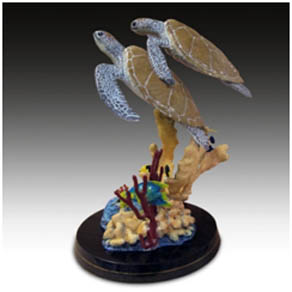 Turtle Reef Dance by Wyland - medium size bronze sculpture