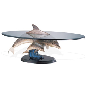 above and below dophin table by Wyland above and below dolphin table by Wyland