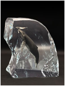 first born – Wyland lucite First Born - Wyland lucite sculpture