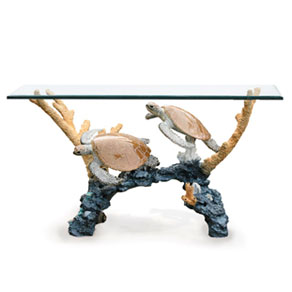 turtle arc entry table by Wyland – bronze sculpture turtle arc entry table by Wyland - bronze sculpture