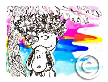 Beneath the Palms, The Love Croissant (Charlie Brown & Snoopy) by Tom Everhart