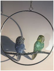 Budgerigars by Clarita Brinkerhoff at Ocean Blue Galleries Budgerigars by Clarita Brinkerhoff at Ocean Blue Galleries