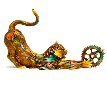 Catfish Lily (medium) Nano Lopez sculpture at Ocean Blue Galleries