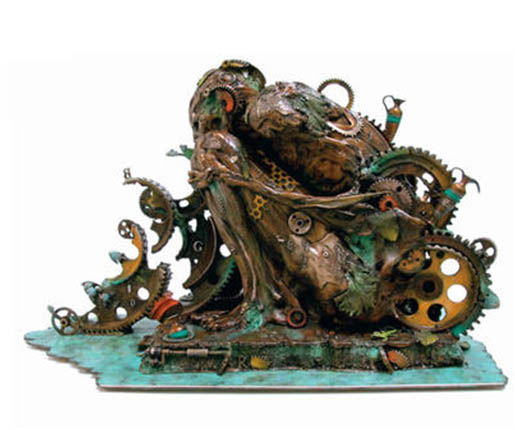 Gearcential (figurative) Nano Lopez sculpture at Ocean Blue Galleries