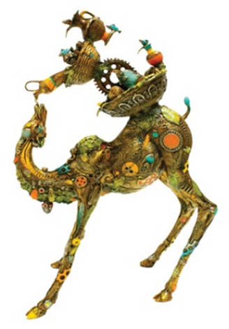 Phillipe Jr (medium) Nano Lopez sculpture at Ocean Blue Galleries