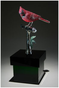 Red Cardinall by Clarita Brinkerhoff at Ocean Blue Galleries Red Cardinal by Clarita Brinkerhoff at Ocean Blue Galleries