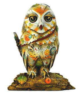 Small Samuel Poet (endangered list) Nano Lopez sculpture for sale at Ocean Blue Galleries