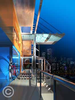 Above the City by Stephen Harlan at Ocean Blue Galleries