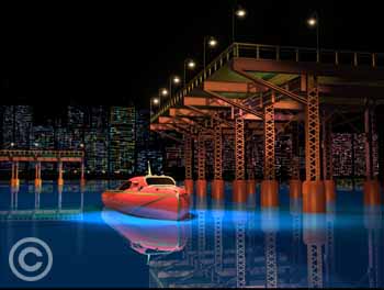 Across the Bay by Stephen Harlan at Ocean Blue Galleries