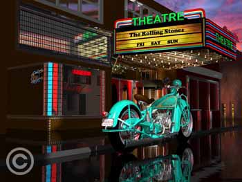 At the Movies by Stephen Harlan at Ocean Blue Galleries