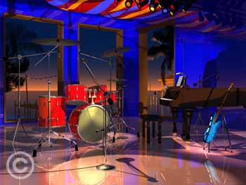 Between Sets by Stephen Harlan at Ocean Blue Galleries