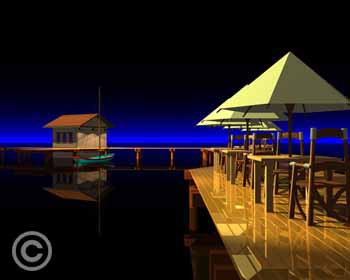 Boat House by Stephen Harlan at Ocean Blue Galleries