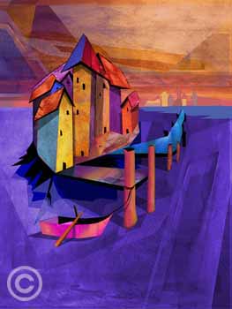 Dock By the Bay by Stephen Harlan for sale at Ocean Blue Galleries