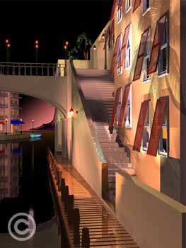 Follow the Stairs by Stephen Harlan for sale at Ocean Blue Galleries