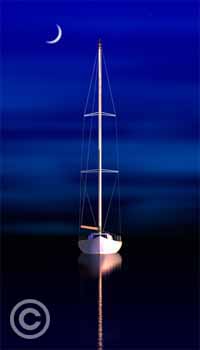 Midnight - 48x84 by Stephen Harlan for sale at Ocean Blue Galleries