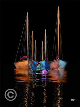 Nightlife by Stephen Harlan at Ocean Blue Galleries