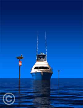 No Wake Zone by Stephen Harlan for sale at Ocean Blue Galleries