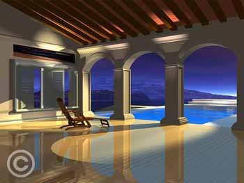 Poolside by Stephen Harlan at Ocean Blue Galleries