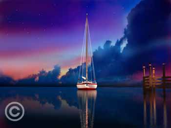 Red Sky Morning by Stephen Harlan at Ocean Blue Galleries