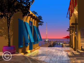 San Miguel by Stephen Harlan at Ocean Blue Galleries