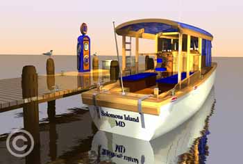 Solomons Light by Stephen Harlan at Ocean Blue Galleries