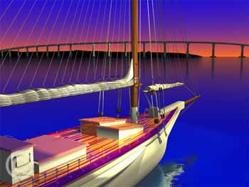 Solomons Sunset by Stephen Harlan at Ocean Blue Galleries