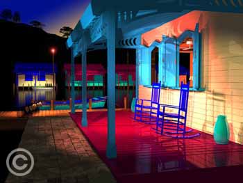 St. Barts by Stephen Harlan at Ocean Blue Galleries