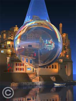 The Hotel by Stephen Harlan at Ocean Blue Galleries