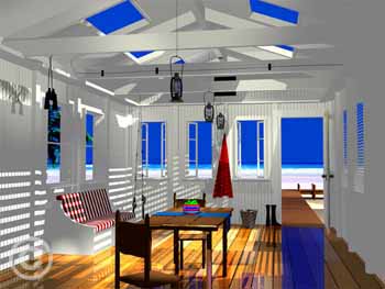 The White Cabin by Stephen Harlan at Ocean Blue Galleries