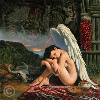 Angel Santa-Fe by Michael Cheval at Ocean Blue Galleries