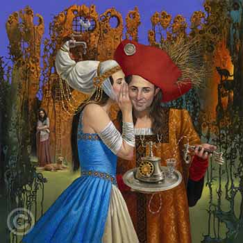 Gossip by Michael Cheval at Ocean Blue Galleries