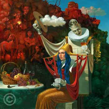 Lingering Echo of the Golden Age by Michael Cheval at Ocean Blue Galleries