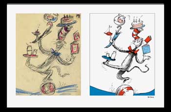 Look at Me! Look at Me Now! – Diptych - Dr. Seuss Illustration Art