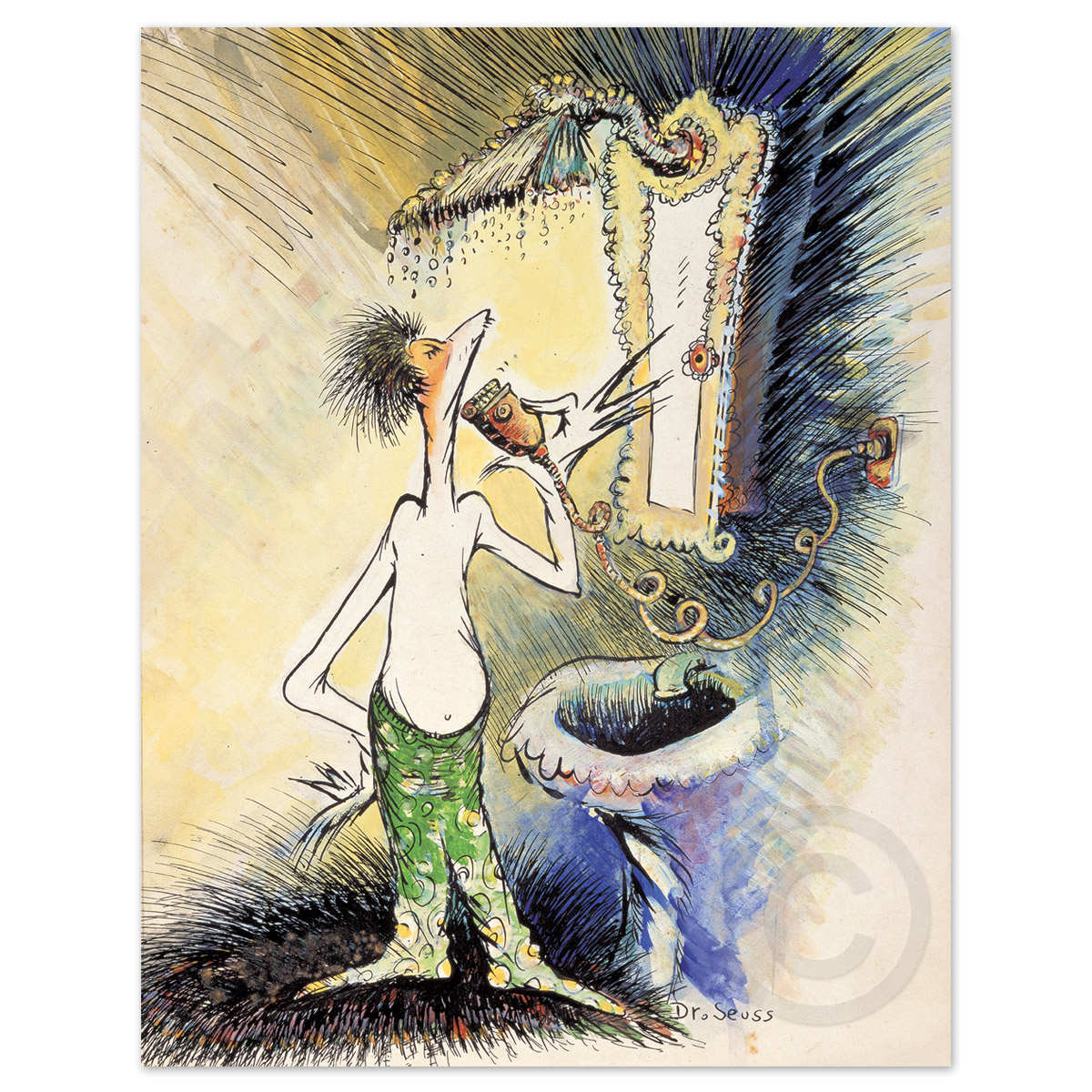 Self-Portrait as a Young Man Shaving by Dr. Seuss
