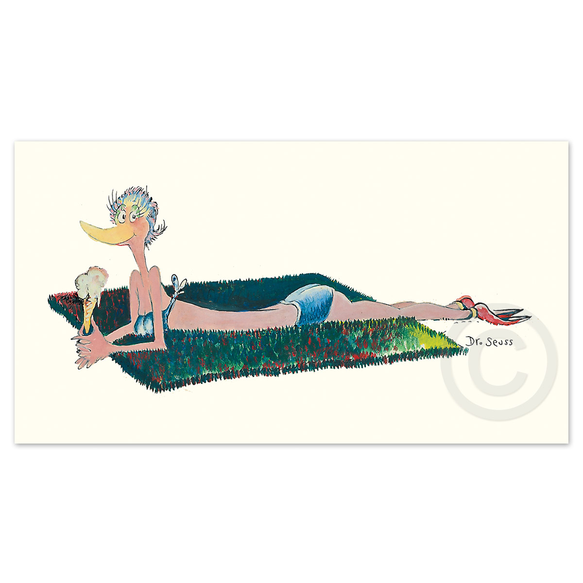 Sunbathing Bird by Dr. Seuss