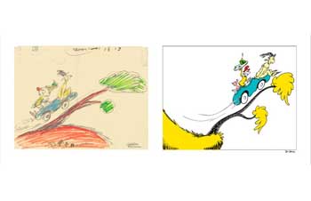 You May Like Them in a Tree! Diptych - Dr. Seuss Illustration Art