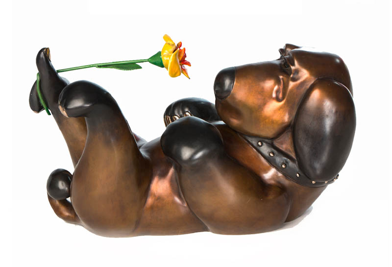 Blossom Harvey Dog Sculpture by Marty Goldstein
