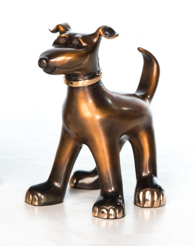 Dexter Harvey Dog Sculpture by Marty Goldstein