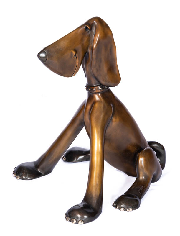 Franklin Harvey Dog Sculpture by Marty Goldstein